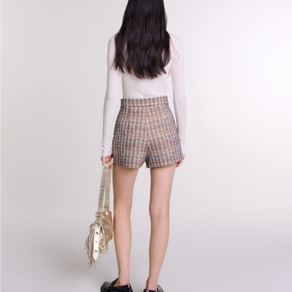 New! Maje Elegant Tan Women's Skort, Size 36 - Picture 13 of 16